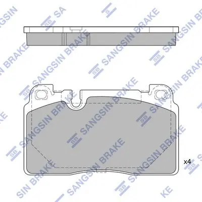 <strong>Колодки гальмівні передні Audi Q5 (8R) (12-), Porsche Macan (14-) HI-Q Hi-Q (SANGSIN) SP1960 (фото 1)</strong>