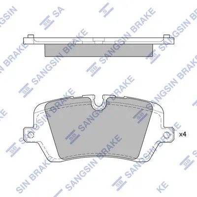 <strong>Колодки гальмівні задні Land Rover (12-), Range Rover (13-) HI-Q Hi-Q (SANGSIN) SP1965 (фото 1)</strong>