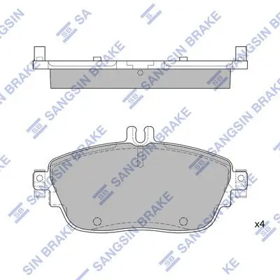 <strong>Колодки гальмівні передні MB A180 (W176) (12-), B180 (12-), B200 (12-) HI-Q Hi-Q (SANGSIN) SP1966 (фото 1)</strong>