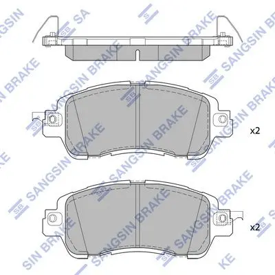 <strong>Колодки гальмівні передні Toyota Yaris (19-) HI-Q Hi-Q (SANGSIN) SP1974 (фото 1)</strong>