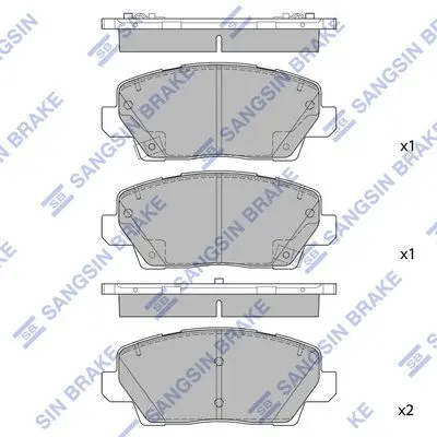 <strong>Колодки гальмівні передні KIA Picanto (JA) 13inch (17-) HI-Q Hi-Q (SANGSIN) SP1982 (фото 1)</strong>