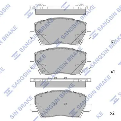 <strong>Колодки гальмівні передні KIA Picanto (JA) 14inch (17-) HI-Q Hi-Q (SANGSIN) SP1983 (фото 1)</strong>