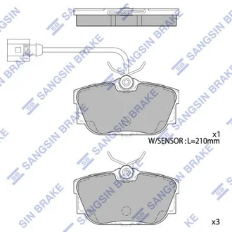 Колодки гальмівні задні VW Transporter IV (70XA) (-03)  HI-Q для Hi-Q (SANGSIN) SP1984 фото товару