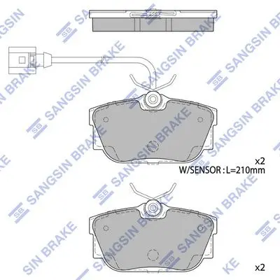 <strong>Колодки гальмівні задні Ford Galaxy (WGR) (-06), VW Sharan (7M9,7M9,7M6) (-10) HI-Q Hi-Q (SANGSIN) SP1984A (фото 1)</strong>