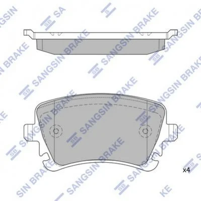 <strong>Кт. Гальмівні колодки дискові Hi-Q (SANGSIN) SP2112-R (фото 1)</strong>