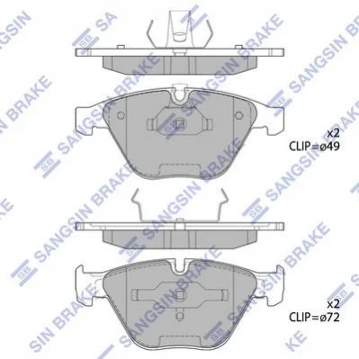 <strong>Комплект гальмівних колодок з 4 шт. дисків Hi-Q (SANGSIN) SP2163 (фото 1)</strong>