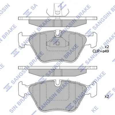 <strong>Колодки гальмівні передні BMW 5 (-05) HI-Q Hi-Q (SANGSIN) SP2171 (фото 1)</strong>