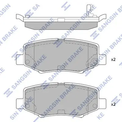 <strong>Колодки гальмівні задні Dodge Nitro (07-), Jeep Wrangler (08-) HI-Q Hi-Q (SANGSIN) SP2186 (фото 1)</strong>