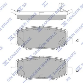 Колодки гальмівні задні Dodge Nitro (07-), Jeep Wrangler (08-) HI-Q для Hi-Q (SANGSIN) SP2186 фото товару