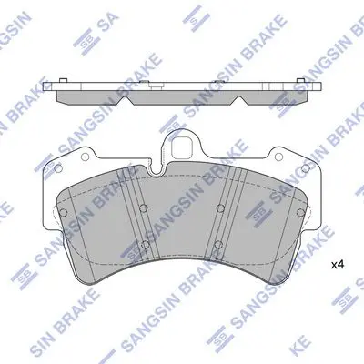 <strong>Колодки гальмівні передні Audi Q7 (4L) (06-), VW Touareg (7LA,7L6,7L7) (07-), Porsche Cayenne (955) (09-) HI-Q Hi-Q (SANGSIN) SP2197 (фото 1)</strong>