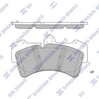 Колодки гальмівні передні Audi Q7 (4L) (06-), VW Touareg (7LA,7L6,7L7) (07-), Porsche Cayenne (955) (09-) HI-Q для Hi-Q (SANGSIN) SP2197 фото товару