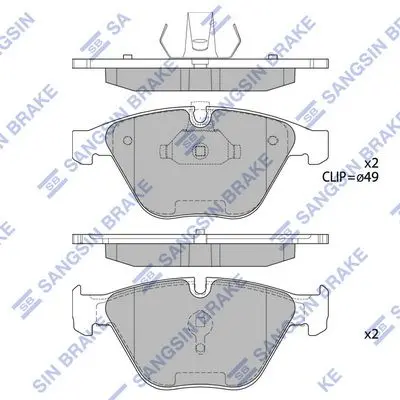 <strong>Колодки гальмівні передні BMW 3 (E90) (05-) HI-Q Hi-Q (SANGSIN) SP2210 (фото 1)</strong>