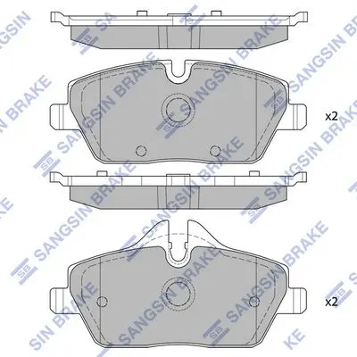 <strong>Колодки гальмівні передні Mini Cooper (07-) HI-Q Hi-Q (SANGSIN) SP2245 (фото 1)</strong>