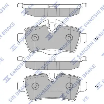 <strong>Колодки гальмівні задні Mini Cooper (07-) HI-Q Hi-Q (SANGSIN) SP2246 (фото 1)</strong>