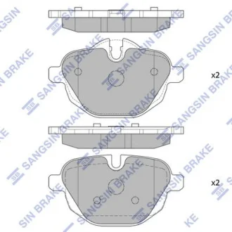 Колодки гальмівні задні BMW 5 (11-), X3 (11-), X4 (19-) HI-Q для Hi-Q (SANGSIN) SP2275 фото товару