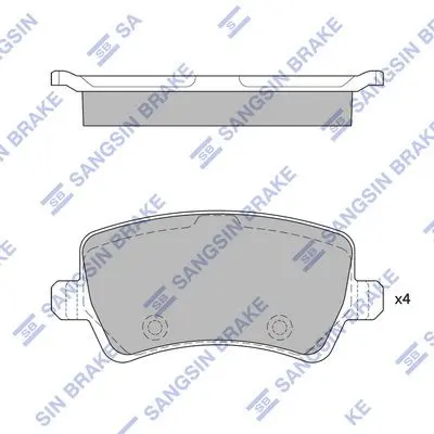 <strong>Колодки гальмівні задні Volvo S60 (14-), S80 (14-), XC60 (10-), XC70 (14-) HI-Q Hi-Q (SANGSIN) SP2286 (фото 1)</strong>