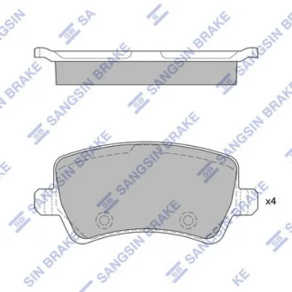 Колодки гальмівні задні Volvo S60 (14-), S80 (14-), XC60 (10-), XC70 (14-) HI-Q для Hi-Q (SANGSIN) SP2286 фото товару