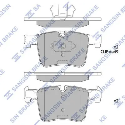 <strong>Колодки гальмівні передні BMW 3 (F30, F35, F80) (12-) HI-Q Hi-Q (SANGSIN) SP2344 (фото 1)</strong>