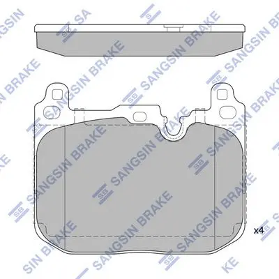 <strong>Колодки гальмівні передні Mini Cooper (F55) (14-) HI-Q Hi-Q (SANGSIN) SP2402A (фото 1)</strong>