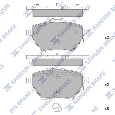 <strong>Колодки тормозные задние Citroen C4 Picasso II (14-) Hi-Q (SANGSIN) SP2467 (фото 1)</strong>