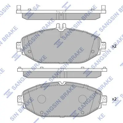 <strong>Колодки гальмівні передні MB C180 BlueTEC (14-), MB C200 (W205) (13-) HI-Q Hi-Q (SANGSIN) SP4001 (фото 1)</strong>