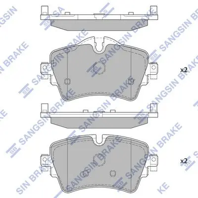<strong>Колодки гальмівні передні MINI Cooper Clubman (19-) HI-Q Hi-Q (SANGSIN) SP4005 (фото 1)</strong>