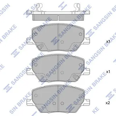 <strong>Колодки гальмівні передні Fiat 500X (16-), Jeep Renegade (15-), Jeep Compass (23-) HI-Q Hi-Q (SANGSIN) SP4006 (фото 1)</strong>