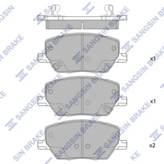 Колодки гальмівні передні Fiat 500X (16-), Jeep Renegade (15-), Jeep Compass (23-)  HI-Q для Hi-Q (SANGSIN) SP4006 фото товару