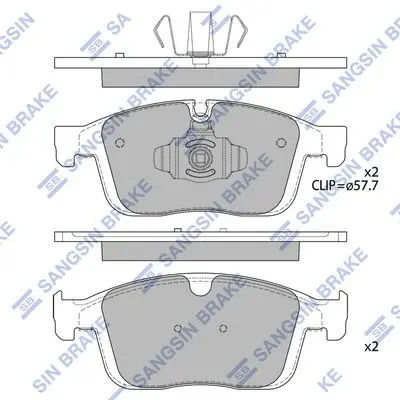 <strong>Колодки тормозные передние Volvo XC60 (16-) Hi-Q (SANGSIN) SP4025 (фото 1)</strong>