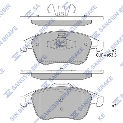 <strong>Колодки гальмівні передні Renault Laguna (07-), Scenic III (09-) HI-Q Hi-Q (SANGSIN) SP4055 (фото 1)</strong>