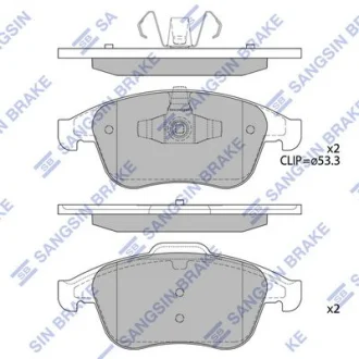Колодки гальмівні передні Renault Laguna (07-), Scenic III (09-) HI-Q для Hi-Q (SANGSIN) SP4055 фото товару