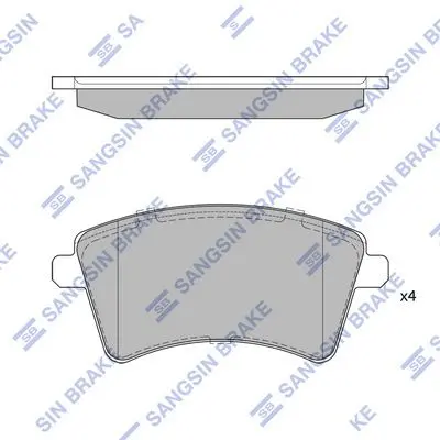 <strong>Колодки гальмівні передні MB Citan (12-) HI-Q Hi-Q (SANGSIN) SP4059 (фото 1)</strong>