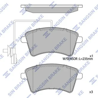 Колодки гальмівні передні Renault Kangoo (08-), Kangoo Express (11-) HI-Q для Hi-Q (SANGSIN) SP4059A фото товару