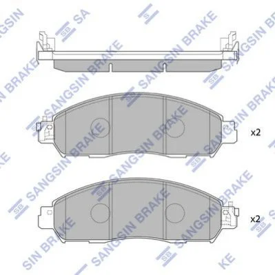 <strong>Колодки гальмівні дискові (комплект 4 шт) Hi-Q (SANGSIN) SP4080 (фото 1)</strong>