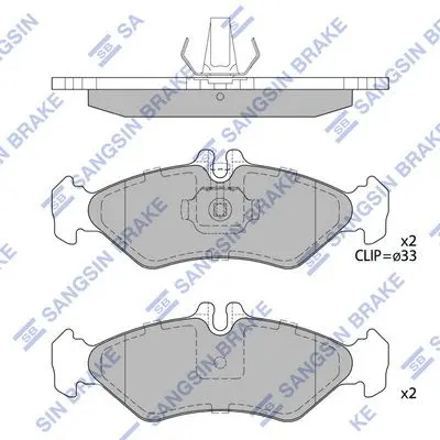 <strong>Колодки гальмівні задні VW LT 28-35 II (-06) HI-Q Hi-Q (SANGSIN) SP4094 (фото 1)</strong>