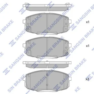Колодки гальмівні передні Hyundai Creta (17-), Soul (17-), Kona (17-), Elantra (18-) HI-Q для Hi-Q (SANGSIN) SP4098 фото товару