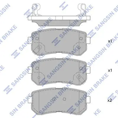 <strong>Колодки гальмівні задні Hyundai ix20 (08-) HI-Q Hi-Q (SANGSIN) SP4113 (фото 1)</strong>
