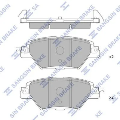 <strong>Колодки гальмівні дискові (комплект 4 шт) Hi-Q (SANGSIN) SP4120 (фото 1)</strong>