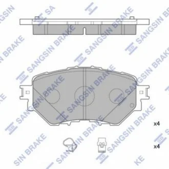 Комплект гальмівних колодок - дискові для Hi-Q (SANGSIN) SP4123 фото товару