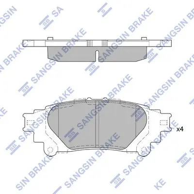 <strong>Колодки гальмівні задні Lexus IS250 (13-), Prius (11-) HI-Q Hi-Q (SANGSIN) SP4131 (фото 1)</strong>