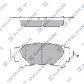 Колодки гальмівні задні Lexus IS250 (13-), Prius (11-) HI-Q для Hi-Q (SANGSIN) SP4131 фото товару