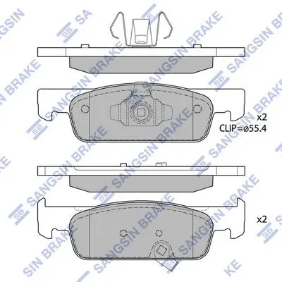 <strong>Колодки тормозные передние Smart Fortwo (16-) Hi-Q (SANGSIN) SP4136 (фото 1)</strong>