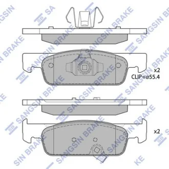 Колодки гальмівні передні Smart Fortwo (16-) HI-Q для Hi-Q (SANGSIN) SP4136 фото товару