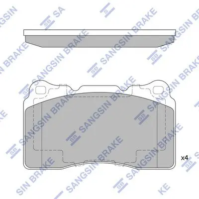 <strong>Колодки тормозные передние Renault Megane III (09-), Volvo S60 (04-) Hi-Q (SANGSIN) SP4145A (фото 1)</strong>