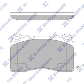 Колодки гальмівні передні Renault Megane III (09-), Volvo S60 (04-) HI-Q для Hi-Q (SANGSIN) SP4145A фото товару