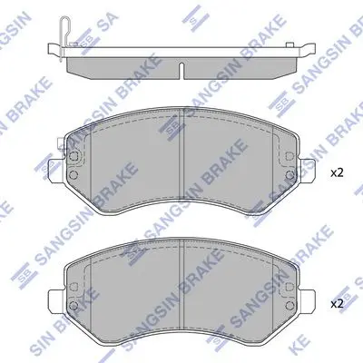 <strong>Колодки гальмівні передні Chrysler Voyager (-08), Dodge Caravan (04-) HI-Q Hi-Q (SANGSIN) SP4170 (фото 1)</strong>