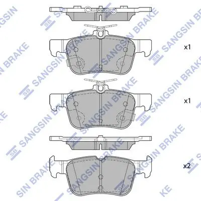<strong>Колодки гальмівні задні Ford Galaxy EcoBoost (15-), Mondeo (15-) HI-Q Hi-Q (SANGSIN) SP4171 (фото 1)</strong>