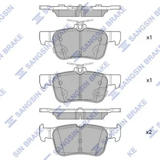 Колодки гальмівні задні Ford Galaxy EcoBoost (15-), Mondeo (15-) HI-Q для Hi-Q (SANGSIN) SP4171 фото товару