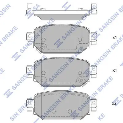 <strong>Колодки тормозные задние Mazda 3 (17-), CX-3 (20-) Hi-Q (SANGSIN) SP4178 (фото 1)</strong>