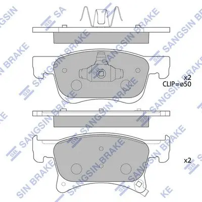 <strong>Колодки гальмівні передні Opel Adam (13-), Corsa (14-) HI-Q Hi-Q (SANGSIN) SP4194 (фото 1)</strong>